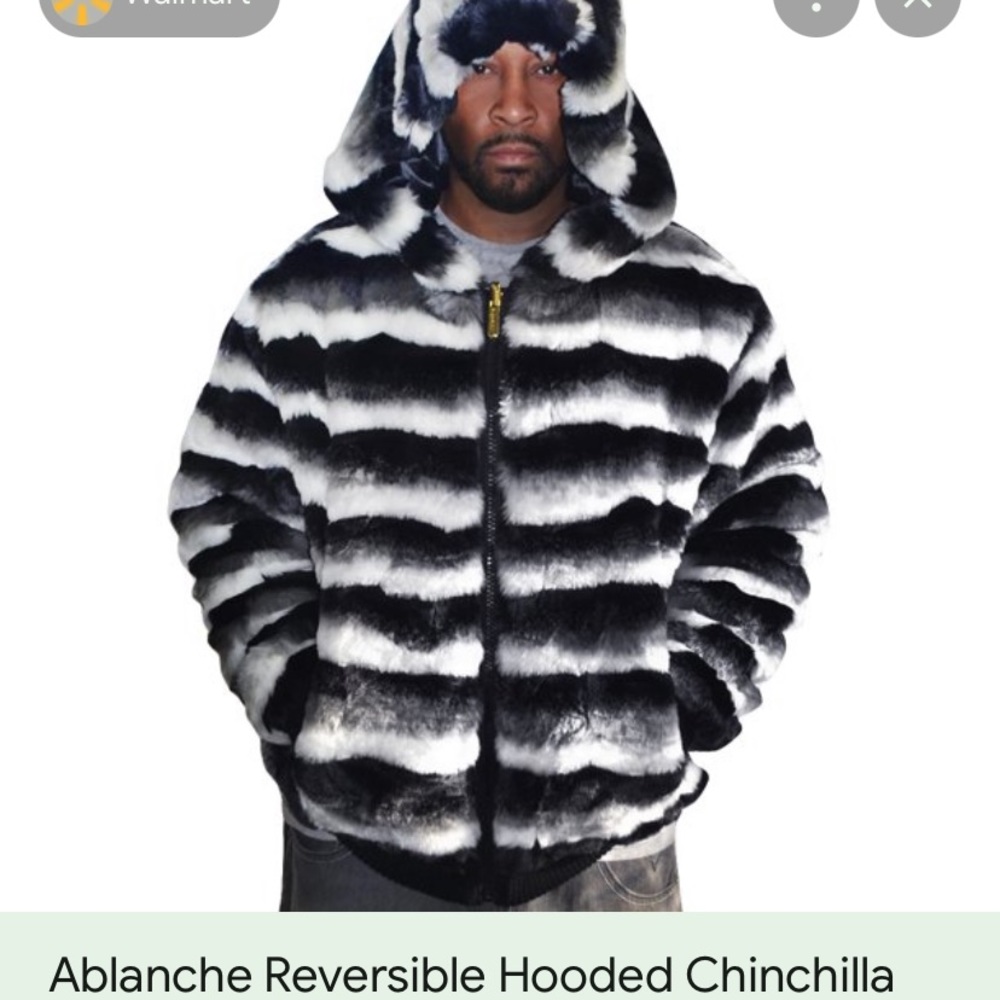 Ablanche hooded faux fur jacket